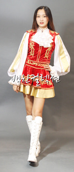 여자 빨강 벨벳응원복 (대여가능,제작문의)